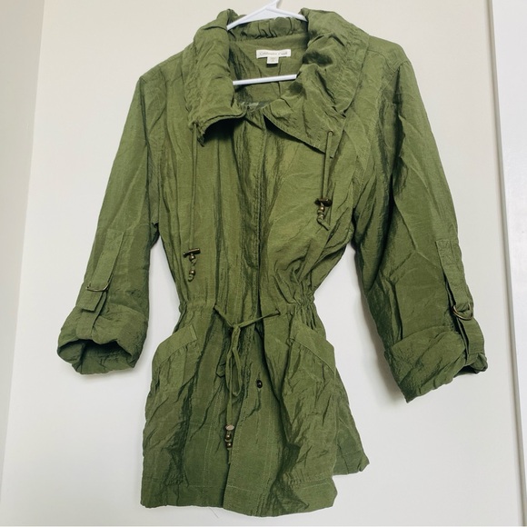 Coldwater Creek Tops - coldwater creek green utility top tie waist small